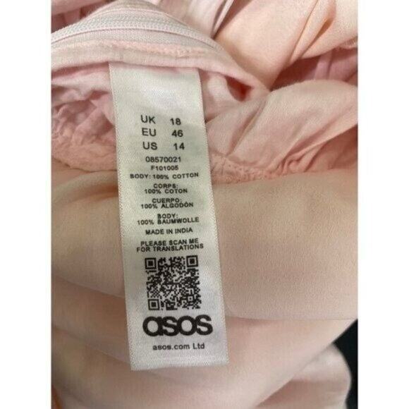 ASOS Womens Top Plus Size 14 Light Pink Sleeveless Halter V-Neck Lined Blouse - Picture 8 of 14